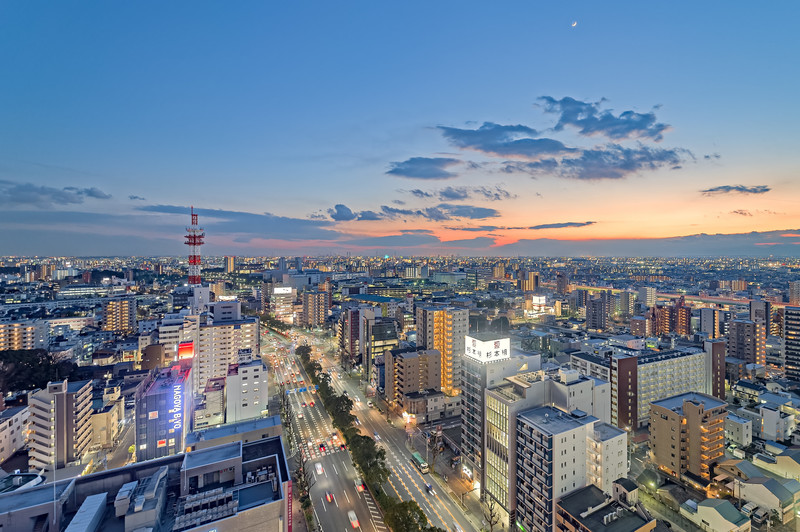 Evening at Nagoya, Japan