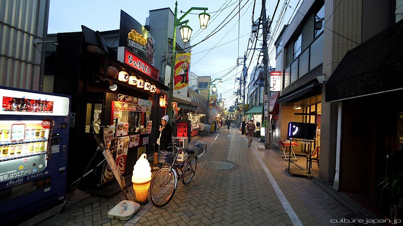 bikes and street food in Koenji Tokyo