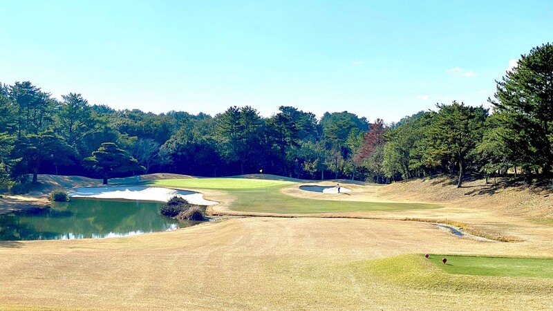 Featured hole at the Kintetsu Kashikojima Country Club golf course in Mie prefecture, Japan